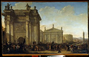 A Triumphal Procession by Willem van de Velde the Younger