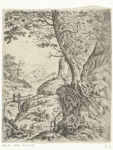 Landscape with Wooden Bridge by Willem von Bemmel