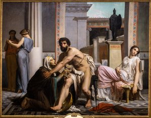 Odysseus recognized by his nurse on his return from Troy by William Adolphe Bouguereau