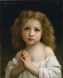 Portrait of a Little Girl with Hands Joined in Prayer by William Adolphe Bouguereau