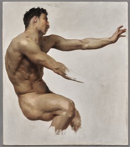 Study of Satyr for Nymphs and Satyr by William Adolphe Bouguereau