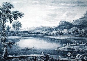 A View of Winander Meer near Ambleside, engraved by Chatelin and Muller by William (after) Bellers