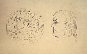 Obverse of the Coin of Nebuchadnezzar and a Head of Cancer, from J. Varley