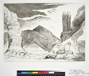 The Circle of the Falsifiers: Dante and Virgil Covering their Noses because of the Stench, Inferno, Canto XXIX, illustration to the 