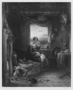 The Home-Expected, from the picture in the Royal Collection