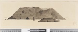 View of Unidentified Island. In Ink on Left Hand Side 