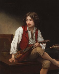 Italian with a Mandolin by William Adolphe Bouguereau
