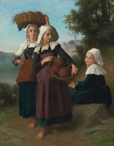Young Girls of Fouesnant Returning from the Market by William Adolphe Bouguereau