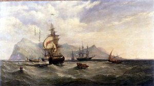 Outward Bound - Entering Funchal Roads, Madeira by William Adolphus Knell