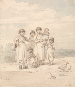 Group of English Children: Distant View of St. Paul