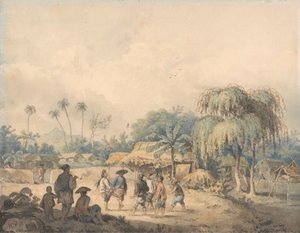 Natives of Cochin Playing Shuttlecock in China