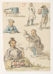 59 Studies of Chinese, from an Album of 372 Drawings of Landscapes, Coastlines, Costumes and Everyday Life by William Alexander