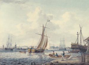 A View of Greenwich and Deptford Showing the Royal Naval College and the Royal Dockyard, 1789