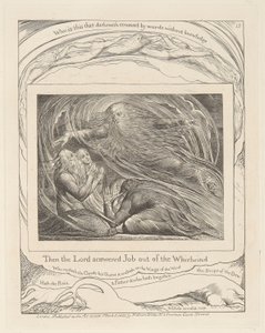 Book of Job, Plate 13, The Lord Answering Job out of the Whirlwind by William Blake
