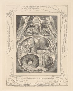 Book of Job, Plate 15, Behemoth and Leviathan by William Blake