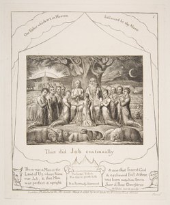 Job and His Family, from Illustrations of the Book of Job by William Blake