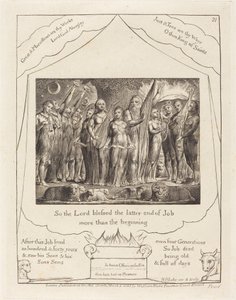 Job and His Wife Restored to Prosperity by William Blake