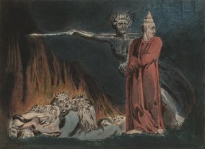 Lucifer and the Pope in Hell by William Blake