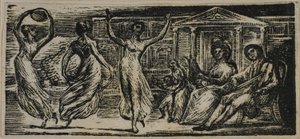 Menalcas Watching Women Dance, from The Pastorals of Virgil by William Blake