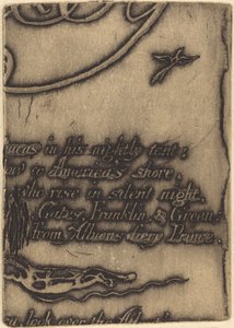 Restrike from fragment of cancelled plate for "A Prophecy"