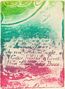 Restrike from Fragment of Cancelled Plate for A Prophecy by William Blake