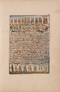 Songs of Innocence and of Experience, Plate 10, Holy Thursday (Bentley 19) by William Blake