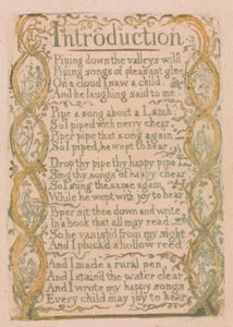 Songs of Innocence and of Experience, Plate 3, "Introduction" (Bentley 4) by William Blake