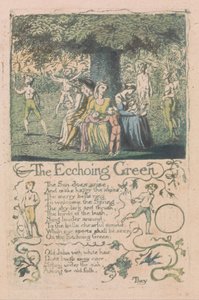 Songs of Innocence and of Experience, Plate 8, The Ecchoing Green (Bentley 6) by William Blake