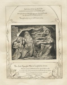 The Book of Job: Pl. 10, The Just Upright Man is Laughed to Scorn by William Blake