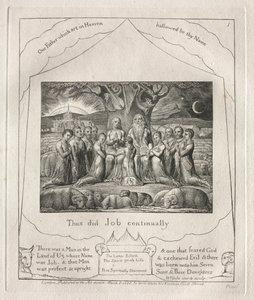 The Book of Job: Pl. 1, Thus did Job continually by William Blake