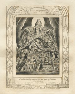 The Book of Job: Pl. 2, When the Almighty was yet with me, When my Children were about me by William Blake