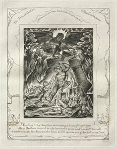 The Book of Job: Thy Sons and thy Daughters were eating and drinking Wine... by William Blake