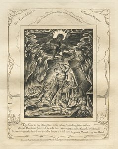 The Book of Job: Pl. 3, Thy Sons and Thy Daughters Were Eating and Drinking Wine by William Blake