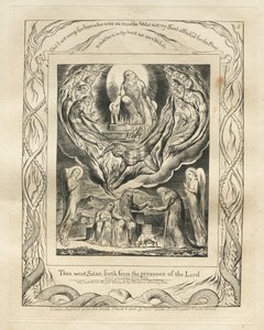 The Book of Job: Pl. 5, Then went Satan forth from the presence of the Lord by William Blake