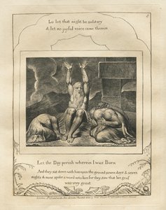 The Book of Job: Pl. 8, Let the Day perish wherein I was Born, 1825 by William Blake