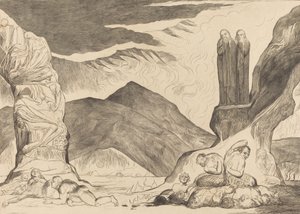 The Circle of the Falsifiers: Dante and Virgil Covering their Noses because of the Stench