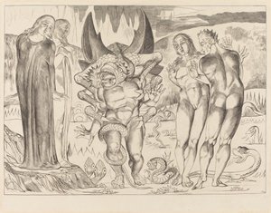 The Circle of the Thieves, Agnolo Brunelleschi Attacked by a Six-Footed Serpent