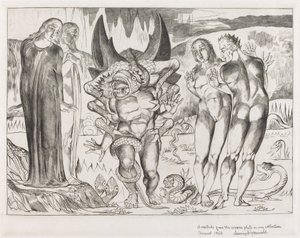 The Circle of the Thieves, Agnolo Brunelleschi Attacked by a Six-Footed Serpent
