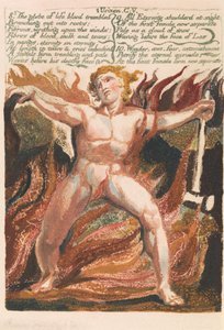 The First Book of Urizen, Plate 15, "8. The globe of life blood trembled . . . ." (Bentley 18)
