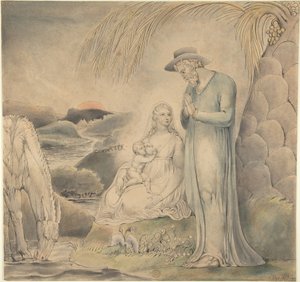The Rest on the Flight into Egypt by William Blake