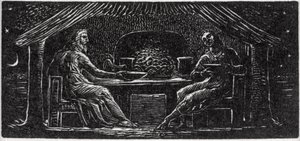 Thenot and Colinet Sup Together, Illustration from Dr. Thornton