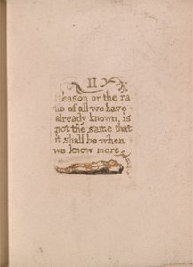 There Is No Natural Religion, Plate 11, II Reason or the Ratio (Bentley b4) by William Blake