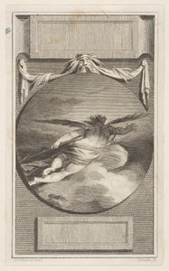 Winged Figure Flying Through Clouds, ca. 1780-87