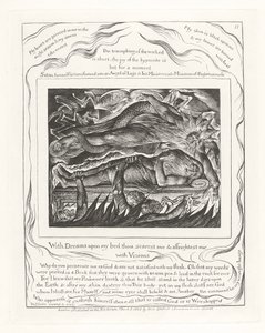 With Dreams Upon My Bed Thou Scarest Me & Affrightest Me with Visions by William Blake