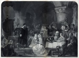 John Knox administering the first Protestant Communion