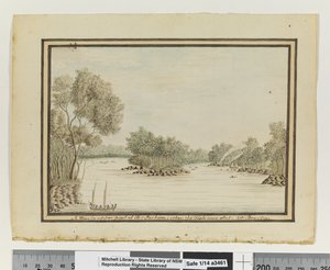 A View in upper part of Port Jackson; when the Fish was shot, c.1802