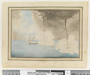 Water Spouts off the Coast of Java near Batavaia. 24 Sepr 1791. Waakzamheydt by William Bradley