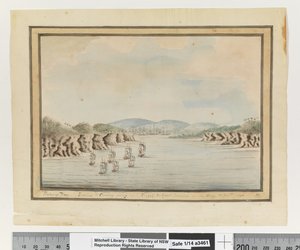 Botany Bay. Sirius & Convoy going in: Supply & Agents Division in the Bay. 21 Janry 1788 by William Bradley