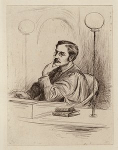 Joseph Shield Nicholson, Professor of Commercial and Political Economy and Mercantile Law by William Brassey (after) Hole