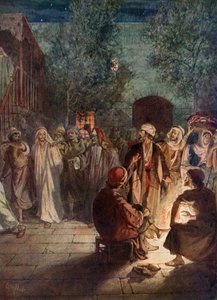 Peter denies knowing Jesus a third time